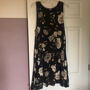 Sleeveless floral swing dress